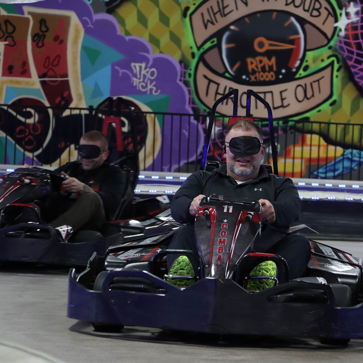 Extreme Team Building - Blindfolded Go Karting AKA Extreme Trust Falls